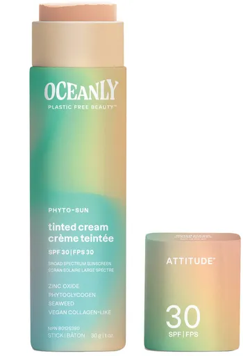Attitude Tónující hydratační krém SPF 30 Oceanly (Tinted Cream) 30 g