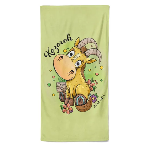 Osuška Koňská znamení – kozoroh (Velikost osušky: 70x140cm)