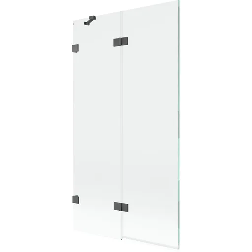 MEXEN/S Lunar vanová zástěna 2-křídlová levá 100 x 150, transparent, grafit kartáčovaná 897-100-100-66-00-L