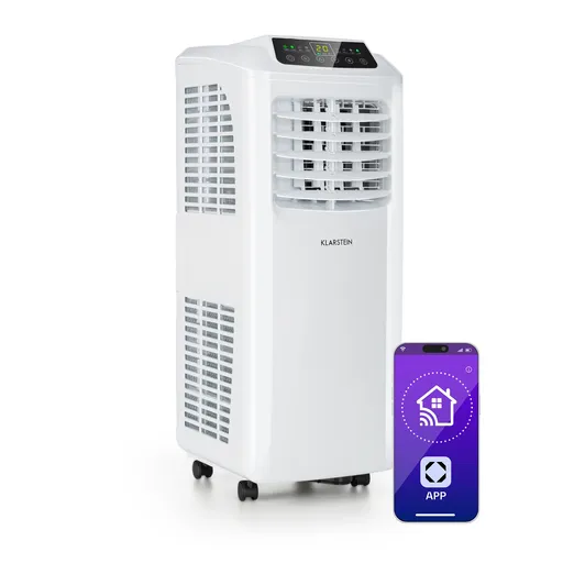 Klarstein Pure Blizzard Smart 9k, mobilní klimatizace, 9000 BTU/2,6 kW, energetická třída A, dálkový ovladač