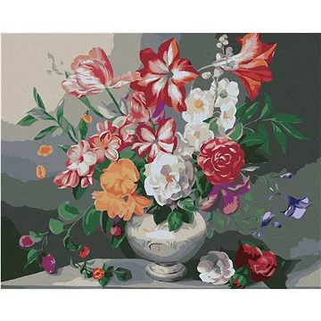 Zuty - Malování podle čísel - BAREVNÁ KYTICE (MYROSLAVA VOLOSCHUK), 80x100 cm, vypnuté plátno na rám (HRAmmb00571nad)