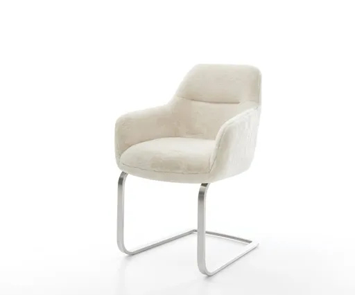 Jídelní židle Pejo-Flex plyšový manšestr krémová bílá jídelní