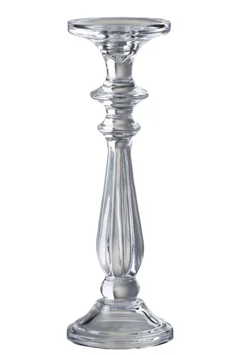 Skleněný transparentní svícen Tibo large - Ø 10*30cm J-Line by Jolipa