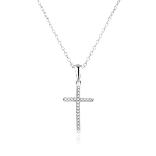 Agato Stříbrný náhrdelník Křížek AGS1595/47 (řetízek, přívěsek)