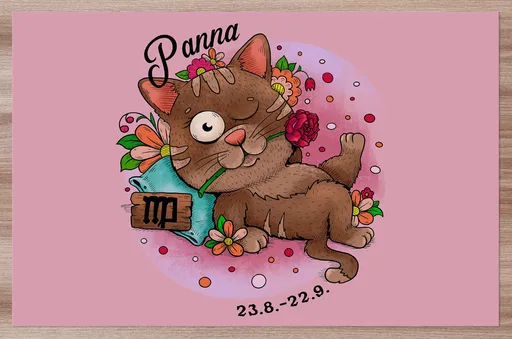 Prostírání Kočičí znamení – panna