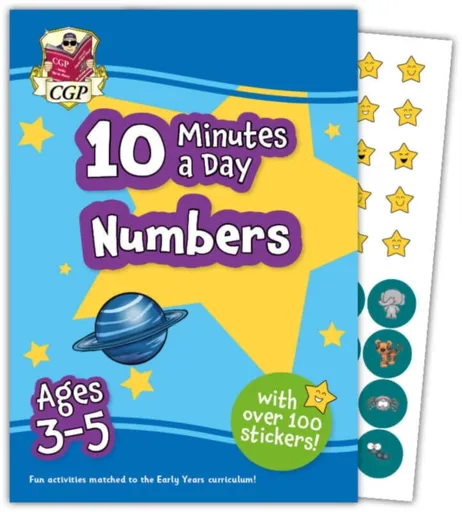 10 Minutes a Day Numbers for Ages 3-5 (with over 100 stickers) - CGP Books