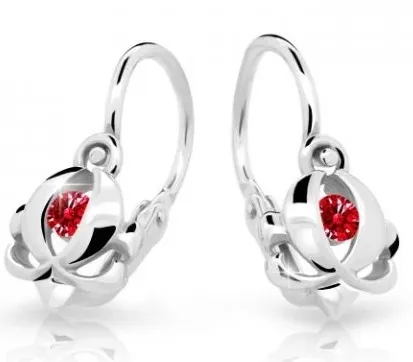 Cutie Jewellery Dětské náušnice z bílého zlata C2218-10-X-2 červená
