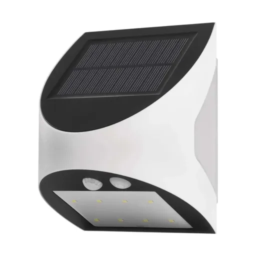 EMOS Bílé fasádní solární LED svítidlo s pohybovým čidlem Lumi IP54 ZG172S