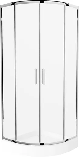 MEXEN/S Rio čtvrtkruhový sprchový kout 70 x 70, transparent, chrom + vanička Rio 863-070-070-01-00-4710