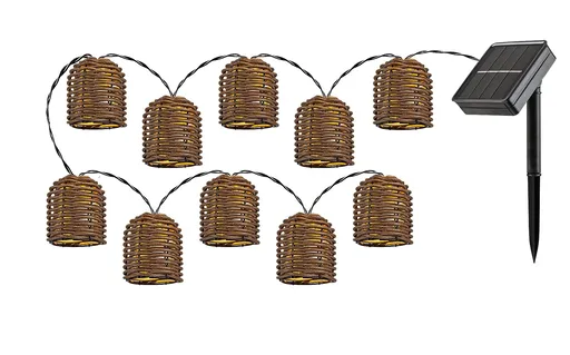 Rabalux Dekorativní solární LED světelný řetěz Rupit 5m 10x LED 0,6W IP44 77047