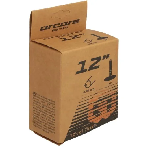 Arcore 12AV 1/2X1,75X2 1/4 Cyklistická duše, černá, velikost