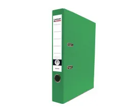 Pořadač A4 5cm pákový Senator Rado prešpán zelený prstokroužek kov. lišty