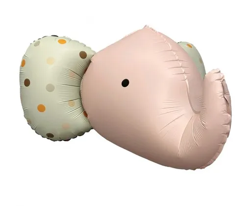 Godan Fóliový 3D balón matný - Růžový slon 63 x 50 cm