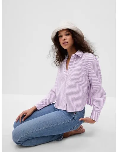 Bavlněná košile crop