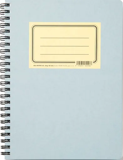 BOBO Kroužkový blok RETRO A5, čistý, 50 listů