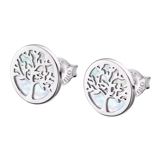 Lotus Silver Krásné stříbrné náušnice pro ženy Strom života LP1821-4/1