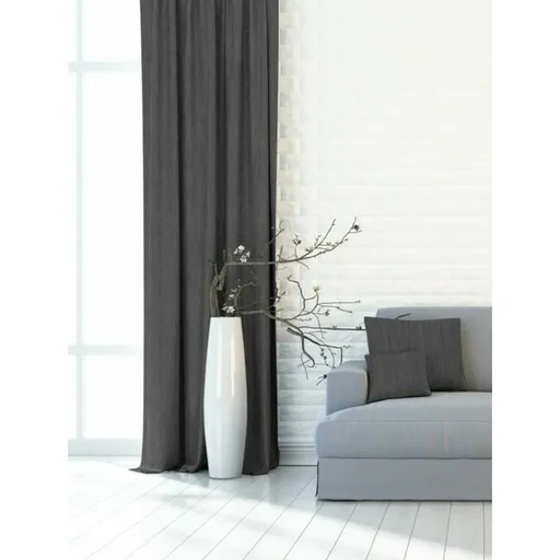 Zatemňovací dekorační závěs nebo látka, Blackout Žihaný, tmavě šedý, 150 cm 150 cm