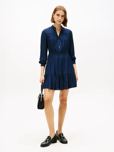 Tommy Hilfiger dámské tmavě modré šaty WW0WW48545C1G 34