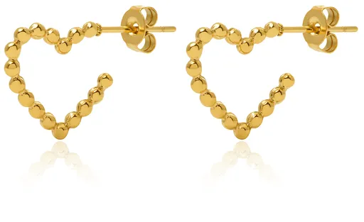 Troli Romantické pozlacené náušnice ve tvaru srdce