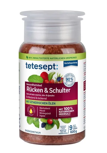 Tetesept Záda a ramena mořská sůl do koupele 600 g