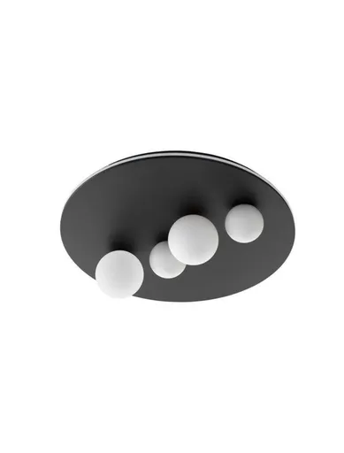 NOVA LUCE stropní svítidlo VELNA LED černý hliník a opálové sklo 3000K 63W stmívatelné 9061432