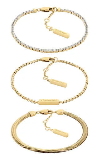 Calvin Klein Moderní pozlacená souprava náramků CK Trio 35000797 (3x náramek)