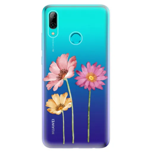 Odolné silikonové pouzdro iSaprio - Three Flowers - Huawei P Smart 2019
