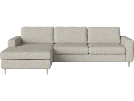 Pohovka Scandinavia 3 místná s lenoškou vlevo, více variant - Bolia Látka: kolekce Nantes | barva - písek, Nožičky: bílý dub 13 cm