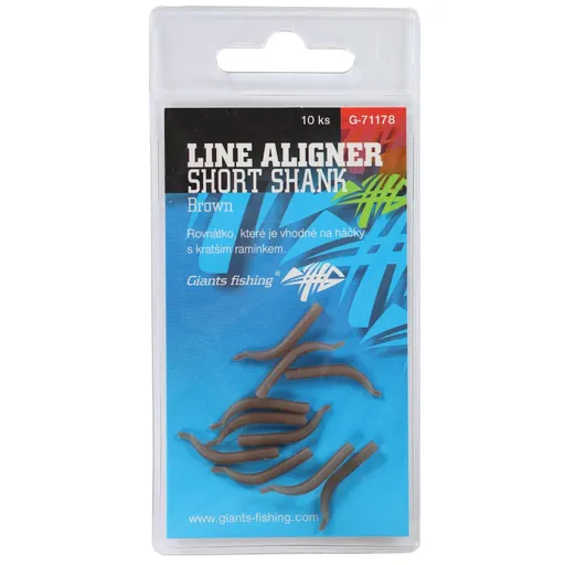 Giants Fishing Rovnátka na háček Line Aligner Short Shank Large Brown (Hook 2-6) 10ks,Giants Fishing Rovnátka na háček Line Aligner Short Shank Large