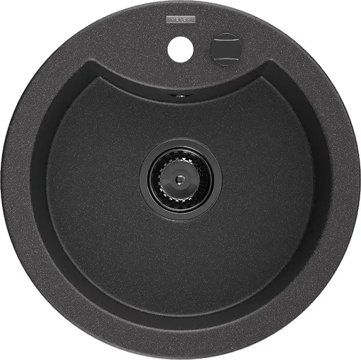 MEXEN/S Diego granitový dřez 1 488 x 480 mm, černá kropenatá, + černý sifon 6512481000-76-B