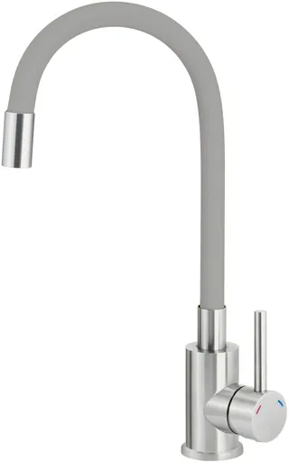 DEANTE Luno šedá, ocelová Kuchyňská baterie, s ohebným výtokem BOC_S720