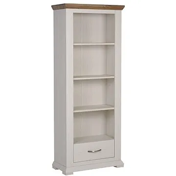 Knihovna se 4 policemi, krémová KINGSTON, 200866 (beliani_200866)