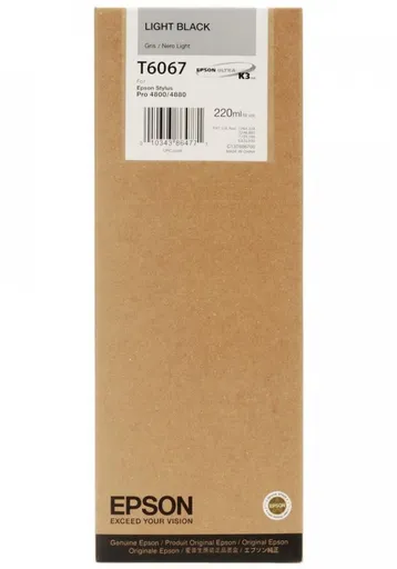 Epson T606700 světle černá (light black) originální cartridge