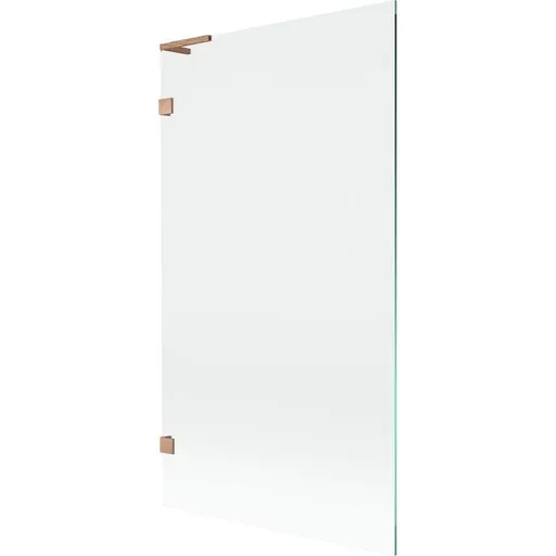 MEXEN/S Lunar L vanová zástěna FIX 100 x 150, transparent, měď kartáčovaná 897L-100-000-65-00