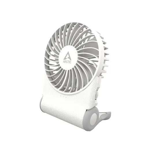 ARCTIC Summair 2Go (White) - Rechargeable Pocket Fan with Stand (74 hours of battery life and variab
