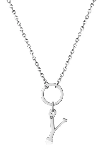 S'Agapõ Dámský ocelový náhrdelník s písmenem Y Happy SHAC87