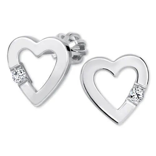 Soliter Srdíčkové náušnice s krystalem 436 001 00418 04