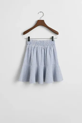 SUKNĚ GANT STRIPED SEERSUCKER SMOCKED SKIRT RICH BLUE