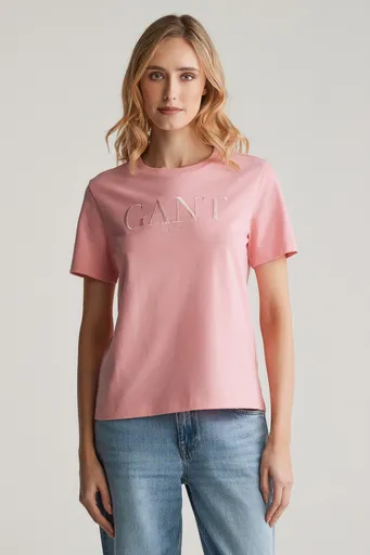 TRIČKO GANT REG TONAL GRAPHIC SS T-SHIRT GERANIUM PINK