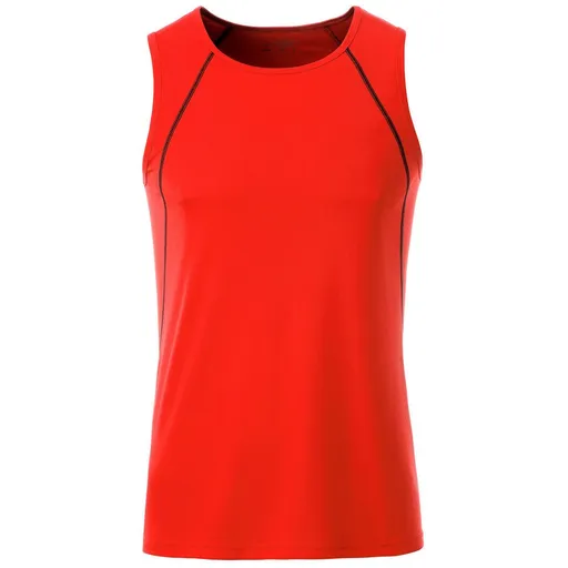 James & Nicholson (Daiber) Pánské funkční tílko JN494 - Jasně oranžová / černá | M