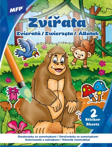 Omalovánky se samolepkami Zvířata