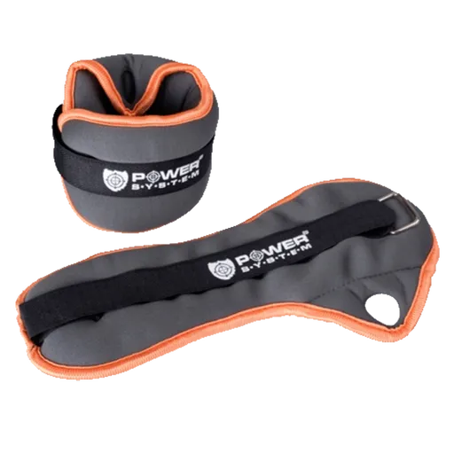 Power System Neoprenové zátěže na zápěstí šedé - 1,5kg