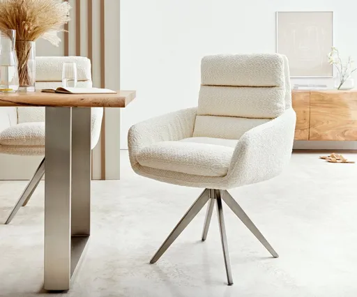 Otočná židle Abelia-Flex křížová podnož hranatá nerezová ocel