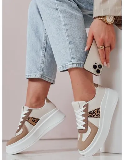 Dámské tenisky na platformě MODNIKKI khaki