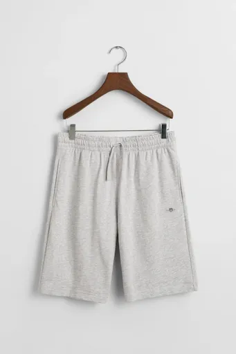 TEPLÁKOVÉ ŠORTKY GANT SHIELD COTTON SLUB SHORTS LIGHT GREY MELANGE