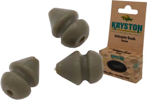 Kryston helikoptérové korálky 20 ks - hnědé