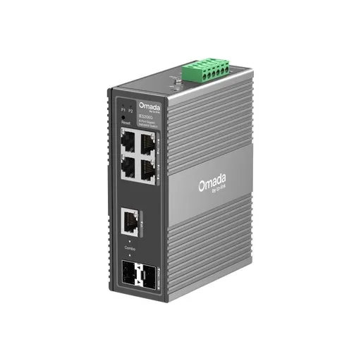 TP-Link OMADA průmyslový switch IES206G (4xGbE, 1xGbE/SFPcombo, 1xSFP, DIN, IP40, fanless)