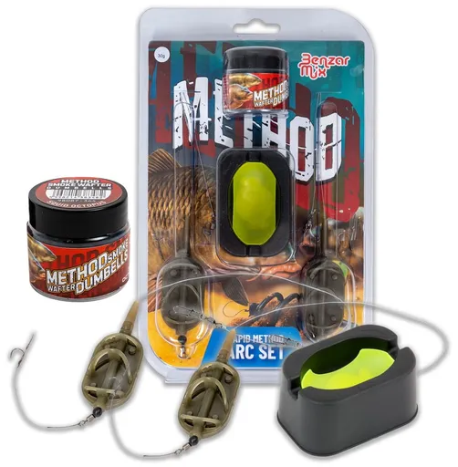 Benzar mix návazec krmítko set rapid method arc montáž sada - 30+30 g