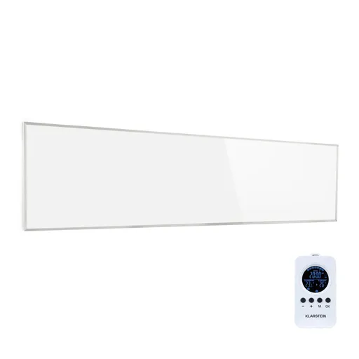 Klarstein Wonderwall Air 36, infračervený ohřívač, nástěnný, 120 x 30 cm, 360 W, dálkový ovladač, bílý