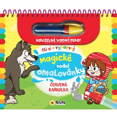 Čti a vybarvuj - Červená Karkulka - magické vodní omalovánky